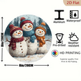 thumbnail image 2 of 1pc Aluminum Christmas gift Vintage Snowman Wall Art - 8x8Inch Round Metal Sign for Home, Office Party Decor - Perfect Christmas Thanksgiving Gift Merry Christmas Aluminum, 2 of 6