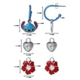 thumbnail image 5 of Disney Stitch Charm Hoop Earring Set, 3 Pairs with Interchangeable Charms, Silver‑Tone, 5 of 5