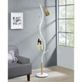 thumbnail image 3 of Arles Metal White and Oak Standing Coat Rack, 3 of 8