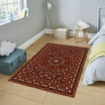 thumbnail image 3 of LaModaHome Tapis Antidérapant Vintage Turc Rouge Lavable Tapis Enfant Résistant aux Taches Salon Cuisine - Taille: 200X80cm, 3 of 5