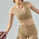 thumbnail image 5 of Ropa interior deportiva de resistencia media para mujer, top corto de ropa interior deportiva cruzada en la espalda para mujer, 5 of 7