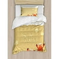thumbnail image 3 of Crabs Duvet Cover Set, Funny Summer Card Animals on the Beach Holiday Vacation Theme Print, Decorative 3 Piece Bedding Set with 2 Pillow Shams, Queen Size, Sand Brown and White, by Ambesonne, 3 of 3