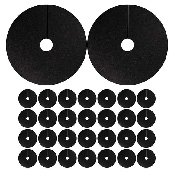 UPKOCH 30Pcs Non-Woven Fabric Tree Root Control Mat Reusable Root Guard Black 15.6X0.8In
