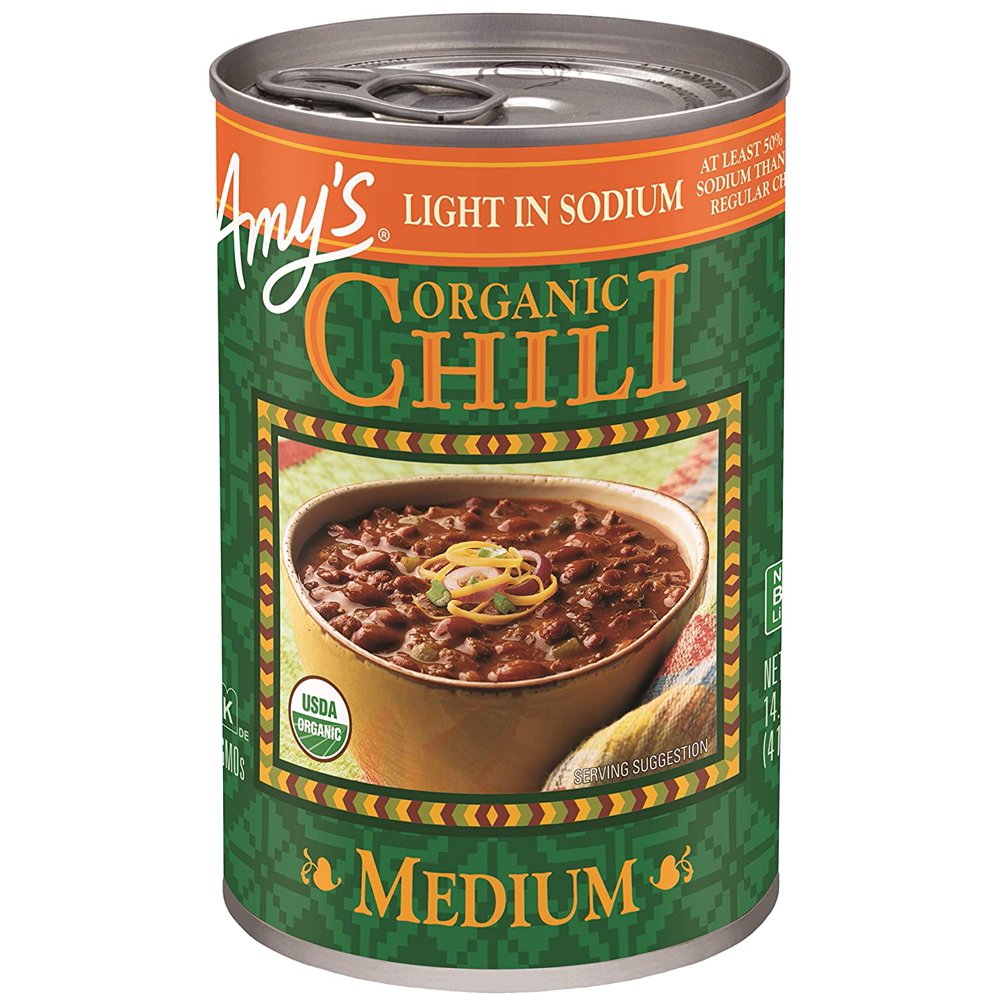 Amys Organic Chili, Light in Sodium Medium, 14.7 Ounce (Pack of 12