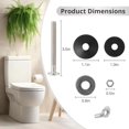 thumbnail image 3 of 4PCS Universal Toilet Tank to Bowl Gasket, Toilet Tank to Bowl Bolts Repair Kit,Stainless Bolts, Ru, 3 of 5