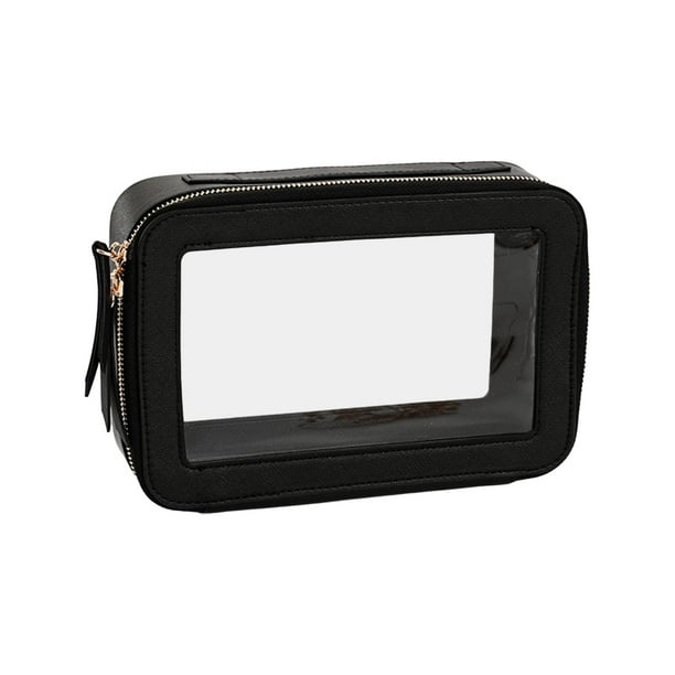 Bolsa de cosméticos con asa Yinane organizador de viaje para coche maquillaje Negro 23,5 cm x 16 cm x 6 cm