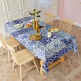 thumbnail image 2 of Boho Bohemia Flower Rectangle Tablecloth 60"x120",Waterproof Polyester Rectangle Table Cloth, Wipeable Spillproof Polyester Tablecloth for Dining, Camping, Indoor and Outdoor, 2 of 6