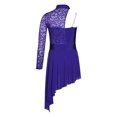 thumbnail image 4 of MSemis Kids Girls Lyrical Dance Costume Floral Lace Contemporary Dance Dress Purple 16, 4 of 6