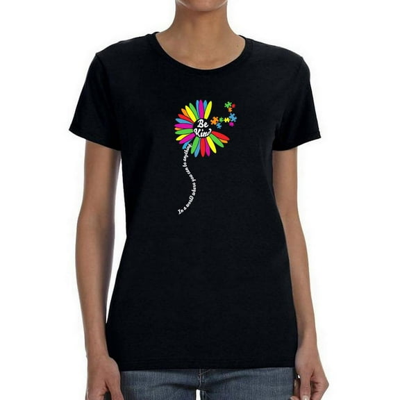 Be Kind In This World Shaped T-Shirt Women -Smartprints Designs, Female XX-Large