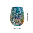 thumbnail image 3 of BBilaBu Hand Blown Sea Animal Stemless Wine Glass,Blue Crackle Stemless Wine Tumblers for Beach House Decor,Unique Birthday Present, 3 of 7