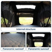 Rooftop Tent Soft Shell, Easy Setup Roof Top Tent with Telescopic Ladder & LED Light, Waterproof UV Resistant 4-Season Design for 2-3 Person Camping on Truck, SUV, Van, Trailer