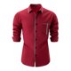 thumbnail image 1 of Blusa y camisa de manga larga con cuello vuelto para hombre, blusa informal de moda con cuello vuelto, camisa transpirable de manga larga, blusa para hombre, 1 of 4