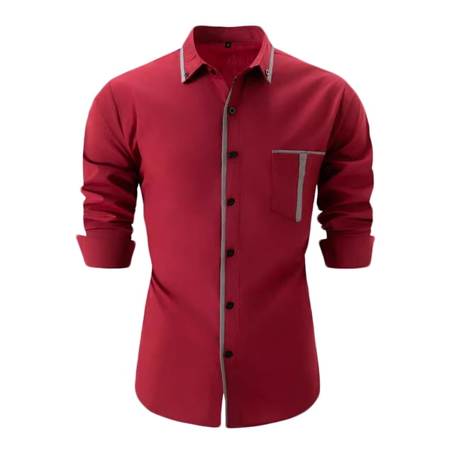 Blusa y camisa de manga larga con cuello vuelto para hombre, blusa informal de moda con cuello vuelto, camisa transpirable de manga larga, blusa para hombre