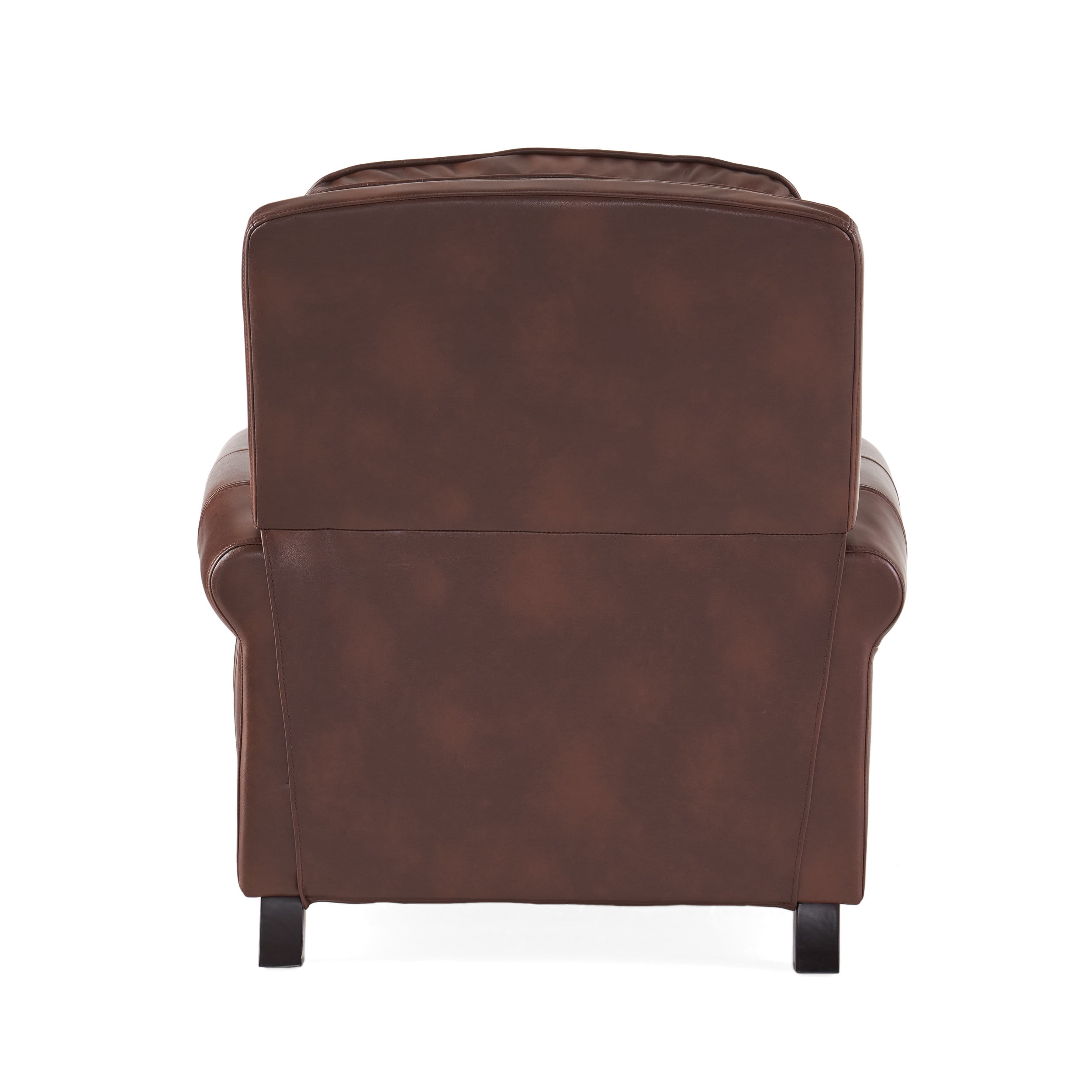 Ember Interiors Nathan Standard 2-Tone Brown Faux Leather Nailhead Recliner