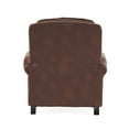 thumbnail image 6 of Ember Interiors Nathan Standard 2-Tone Brown Faux Leather Nailhead Recliner, 6 of 13