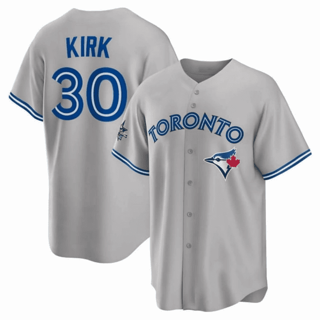 Maillot Réplique Domicile Homme Al_ejandro Kirk Blanc Tor-onto Bl-ue J-ays #30