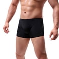 thumbnail image 2 of Men's Underwear Boxers Underpants Solid Black L 1-Pack, 2 of 8
