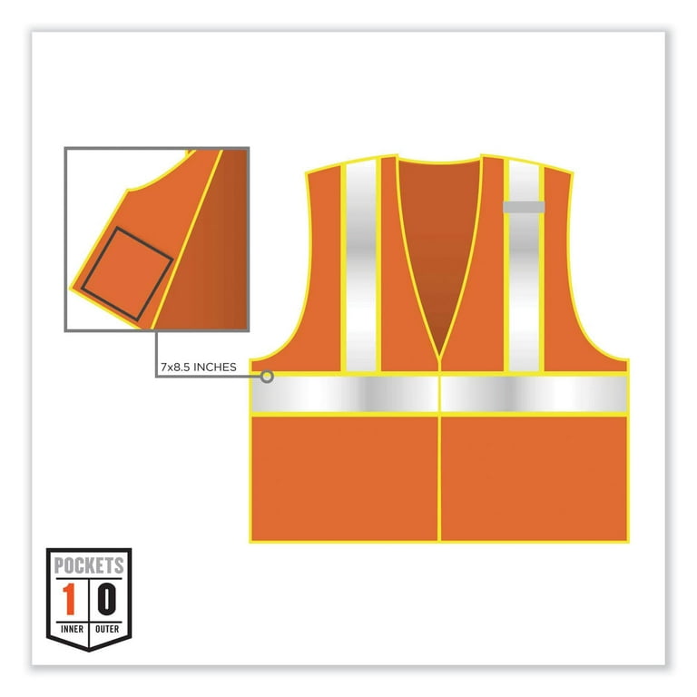 GloWear 8230Z Class 2 Two-Tone Mesh Zipper Vest, Polyester, Small/Medium, Orange, Ships in 1-3 Business Days GloWear 8230Z Class 2 Two-Tone Mesh Zipper Vest, Polyester, Small/Medium, Orange, Ships in 1-3 Business Days