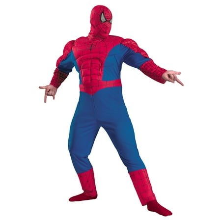 Spiderman Classic Muscle Chest Halloween Adult Costume - One