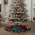 thumbnail image 4 of Sikiie Feathers And Butterflies Nativity Christmas Tree Skirt, Jesus Christian Winter Holiday Tree Mat Decoration(30-48IN)30", 4 of 6
