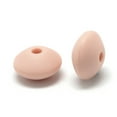 thumbnail image 2 of 100 pc Food Grade Eco-Friendly Silicone Beads Rondelle Dark Salmon 12x6~7mm Hole: 2mm, 2 of 2