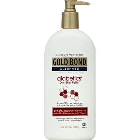 (2 pack) GOLD BOND® Ultimate Diabetics' Dry Skin Relief Lotion (Best Lotion For Diabetics Feet)