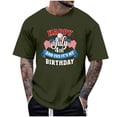 thumbnail image 2 of Tops para hombre, blusas y camisas de cuello redondo y manga corta para hombre, tops casuales de cuello redondo y manga corta con estampados especiales para hombre., 2 of 5