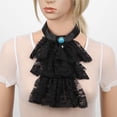thumbnail image 3 of Cuello de encaje victoriano Collar gótico  Mini capa Steampunk Lolita Faux Negro jinwen  Cuello falso de las mujeres, 3 of 8