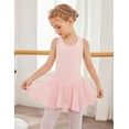 thumbnail image 3 of Oudiya Girls Hollow Back Ballet Leotard with Skirt Sleeveles Ballerina Dance Dress for Kids 3-11Y, 3 of 7
