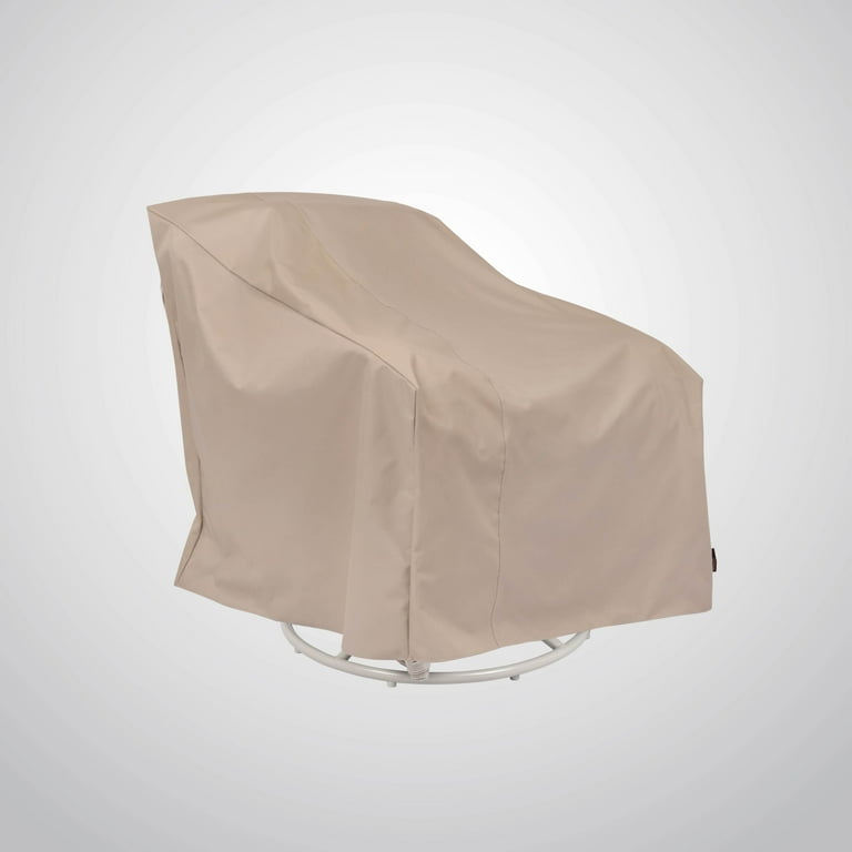 Modern Leisure Basics Patio Swivel Lounge Chair Cover 37.5 L x 39.25 W x 38.5 H Beige Black