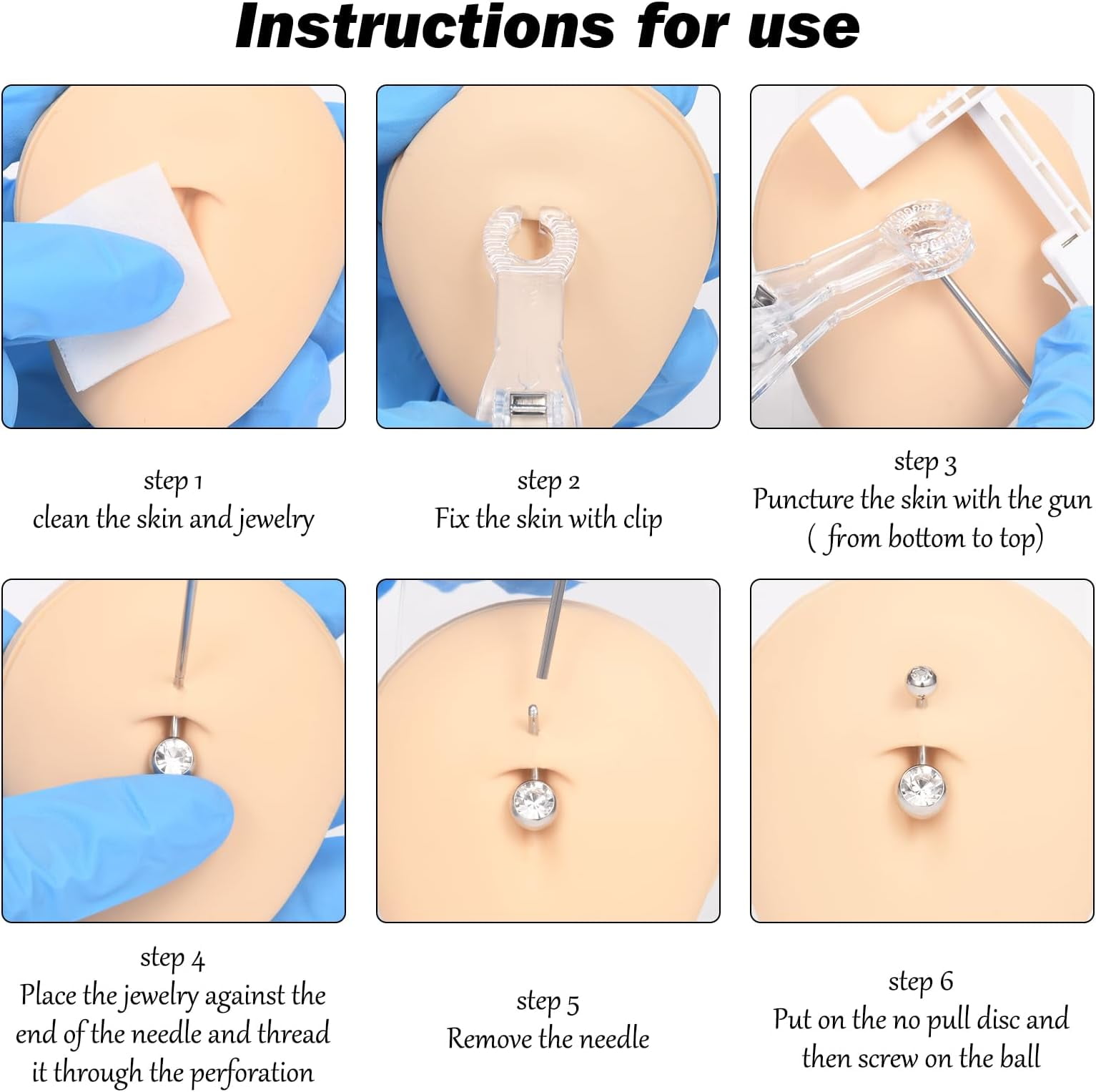 Belly Button Ring Piercing Kit-Belly Button Piercing Kit Stainless