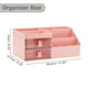 thumbnail image 4 of Organizador de Maquillaje Unique Bargains con 2 Cajones y 8 Compartimentos para Encimera de Tocador Baño Color Rosa, 4 of 7