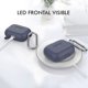 thumbnail image 3 of RV Funda de silicona para Airpods Pro, funda protectora antiarañazos, compatible con Airpods Pro 2019, funda a prueba de golpes para Apple AirPods Pro (con mosquetón, azul medianoche) Rojo Verde, 3 of 5