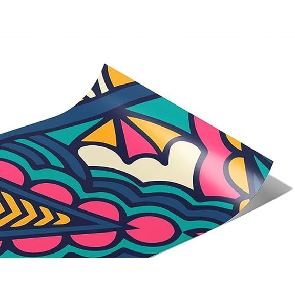 Rwraps Mandala Exuberant Skies Matte Vinyl Film Wrap 59in x 9ft Vinyl Vehicle Car Film Sheet Roll