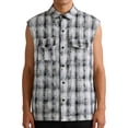 thumbnail image 2 of Miluxas Men's Sleeveless Shirt Plaid Button Down Casual Vest Shirts Black S(S), 2 of 9