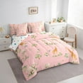 thumbnail image 3 of Castle Fairy Cartoon Lion Giraffe Elephant Bedding Comforter Set 7pcs for Preppy Child,Jungle Animal Queen Bedding Sets Super Cozy,Chic Floral Wildlife Queen Sheet Sets,Breathable Home Decor, 3 of 8