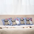thumbnail image 3 of Ambesonne Pug Throw Pillow Cover 4 Pack, Happy Dog with Hearts, 18", Pale Brown Red, 3 of 6