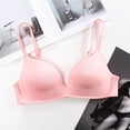 thumbnail image 2 of Xingpeng Sports Bras for Women Pink L Student Girl Thin Solid Color Bra Underwear Bralette, 2 of 4