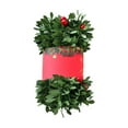 thumbnail image 2 of Artificial Christmas Garland Christmas Leaves Red Fruit Green Grass Strips Christmas Decoration Christmas Tree Colored Strips Rattan Strips Holiday Floral Garland, 2 of 6