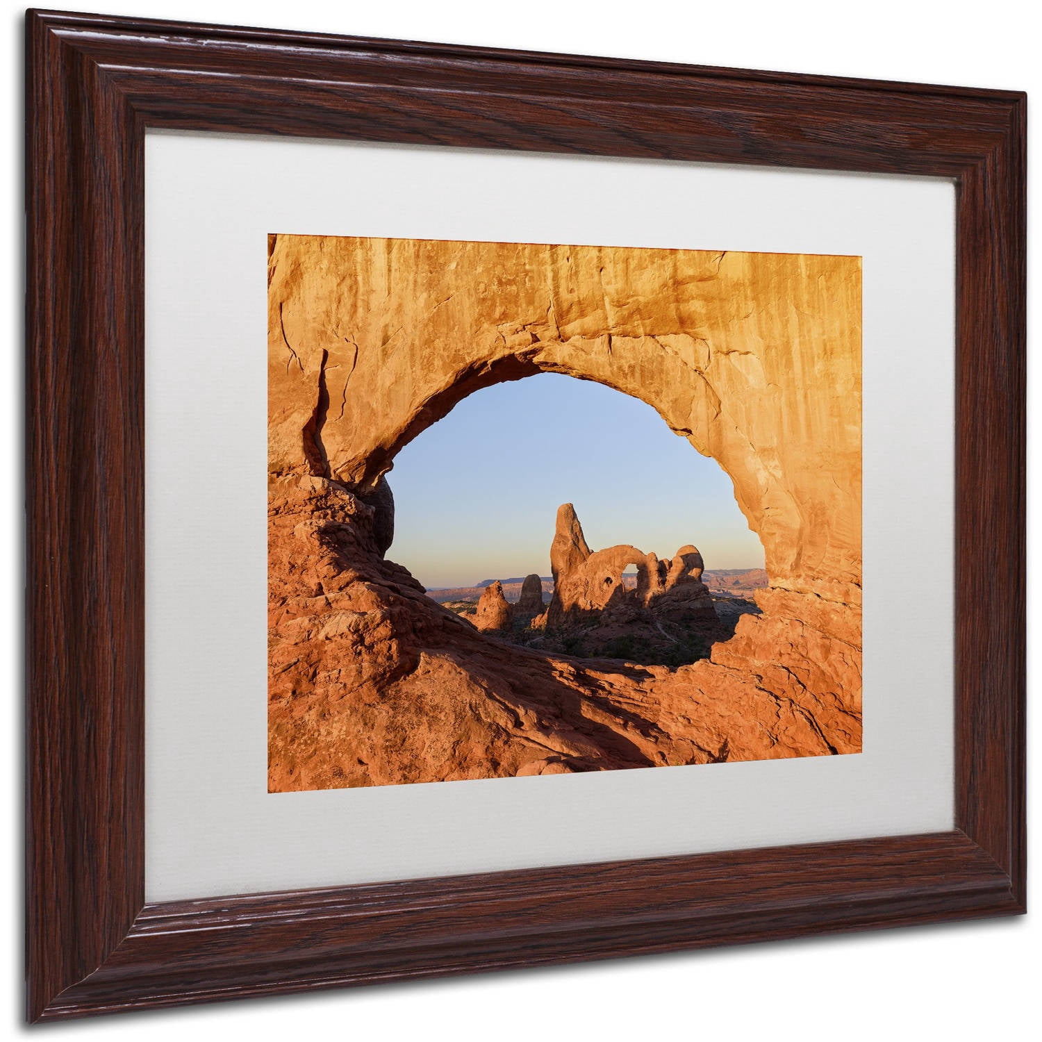 Trademark Fine Art "Through the Arch" Canvas Art by Michael Blanchette Photography White Matte, Wood Frame