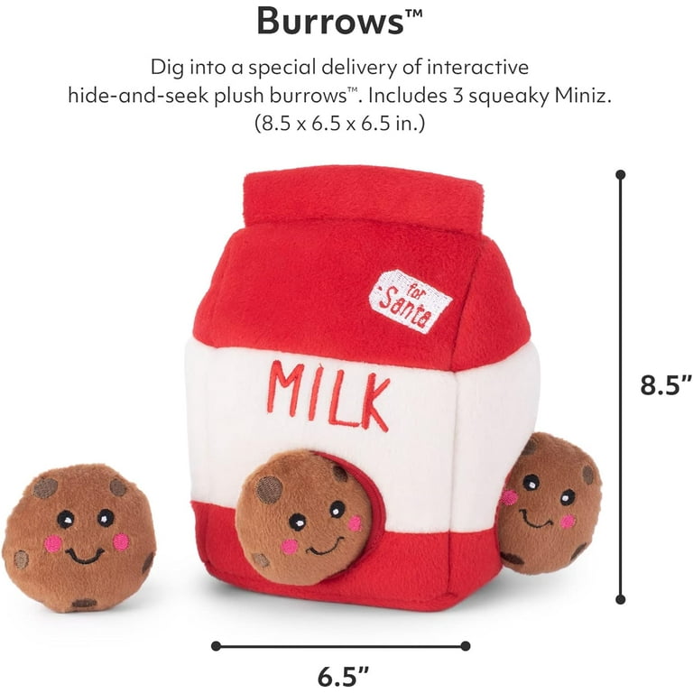 ZippyPaws Zippy Burrow Holiday Santa's Milk & Cookies Puzzle Dog Toy ZippyPaws Zippy Burrow Holiday Santa's Milk & Cookies Puzzle Dog Toy