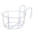 thumbnail image 3 of Hvmvliv Hanging Plant Rack Iron Flower Pot Hanger Plant Stand - Balcony Garden Bonsai Hanging Basket with Thickened Round Pipe Hook for Space Saving White, 3 of 5