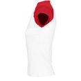 thumbnail image 2 of SOLS - Camiseta de manga corta bicolor modelo Milky para mujer (Blanco/Rojo), 2 of 3