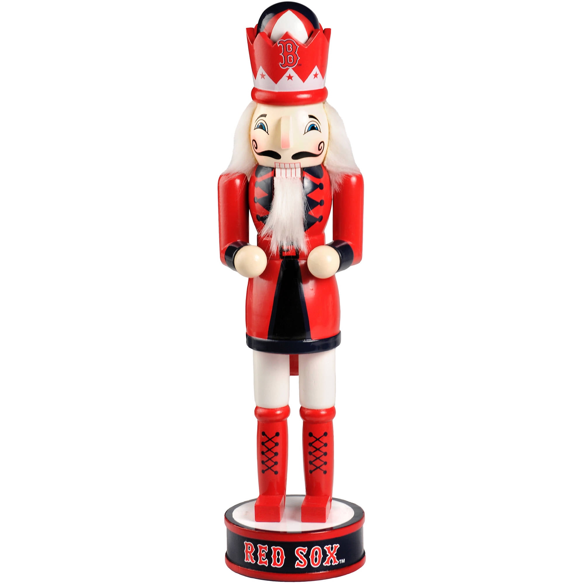 Forever Collectibles MLB 14" Wooden Nutcracker, Boston Red Sox