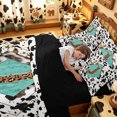 thumbnail image 5 of meiyoeat Cattle Pattern Monogram J 7-Piece Twin Bedding For Boys,Rustic Leopard Print Bedding Comforter Set,Black Reversible, 5 of 7