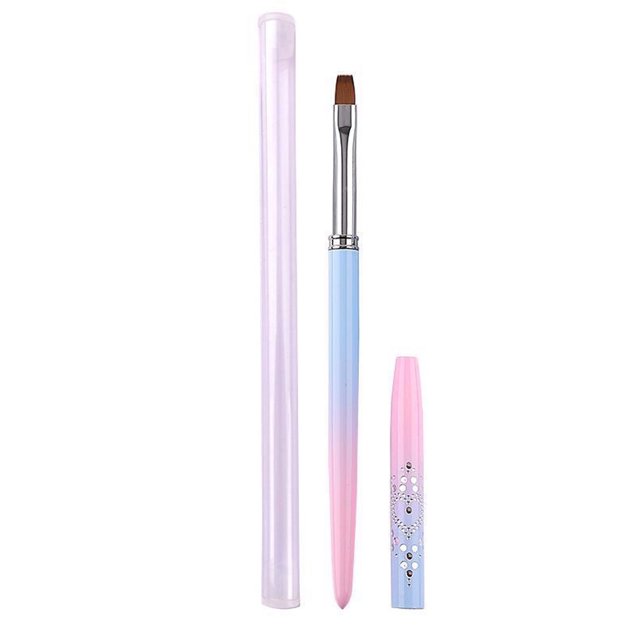 Qarigey Bolígrafo para decoración de uñas, cepillo de nailon, cepillos para uñas antideslizantes largos, herramientas de manicura ligeras y Arte de uñas 8.5 mm Tipo 1