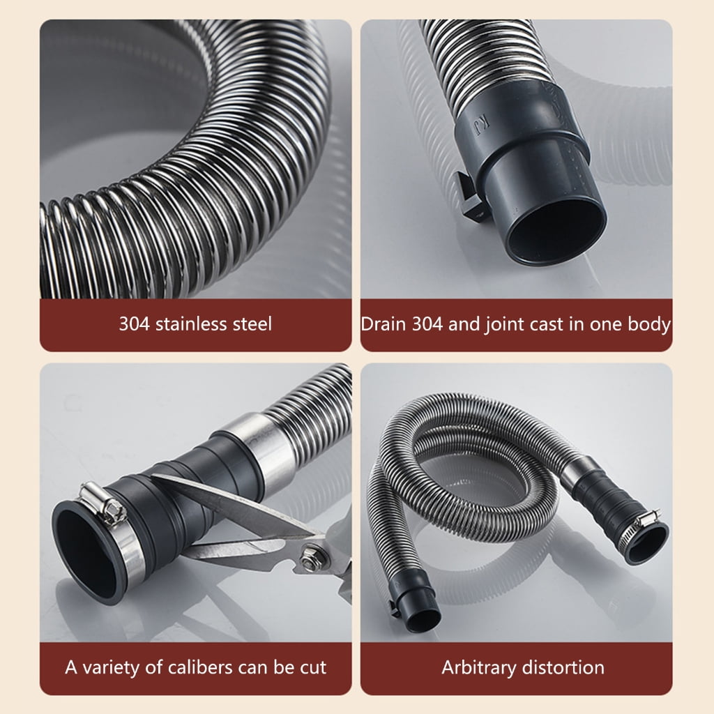 Multifuntional Stainless Steel Drain Hose Washing Machines Hose for Home