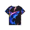 thumbnail image 3 of QEFJNO Boys 3-Piece Summer Pajama Sets Kids Shark Pjs Short Sleeve Sleepwear Shirt Shorts Pants 3-12Y, 3 of 8