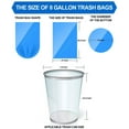 thumbnail image 2 of 8 Gallon/150pcs Medium Trash Bags, FORID Colorful Clear Garbage Bags, Extra Strong Rubbish Bags for Home, Office, Car/30 Liter/5 Rolls, 2 of 8