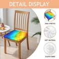 thumbnail image 2 of Colorful Tie Dye Pattern Seat Covers for Dining Room Chairs Set Of 4,Stretch Printed Washable Chair Seat Cover with Elastic Ties and Button,Removable Waterproof Couch Cushion Covers, 2 of 6